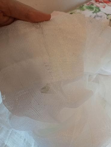 pərdələr ikinci el: Yeni, Tül, rəng - Ağ, Pulsuz çatdırılma — 5