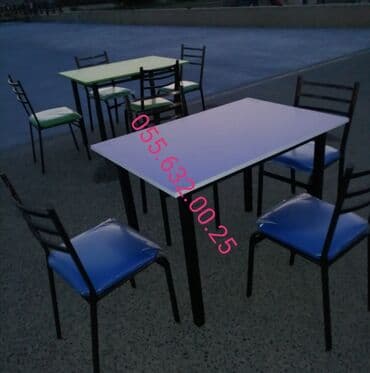 bağça üçün: Mətbəx üçün, Yeni, Açılmayan, Dördbucaq masa, 4 stul — 26