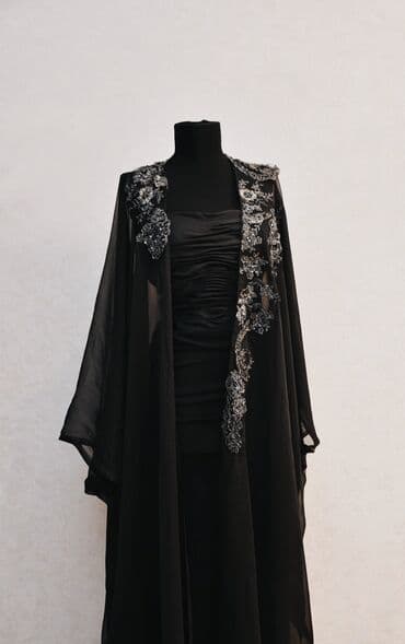 uzun hicab donlari: Abaya Xüsusi əl işi (hicab) — 4