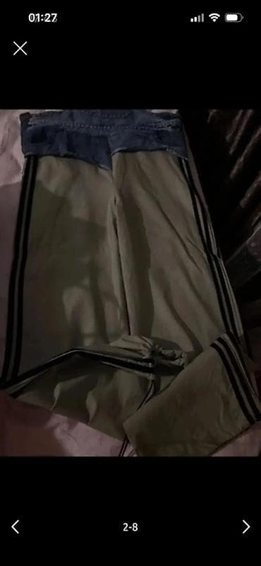 Uniseks kombinezon şalvar - Üst hissə: tünd mavi cins (salopet) –