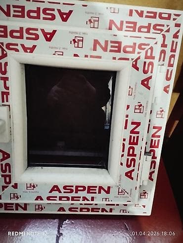 plastik cen: ASPIN marka PVC pəncərə - Material: ağ PVC profil (ASPIN brendi) — 1