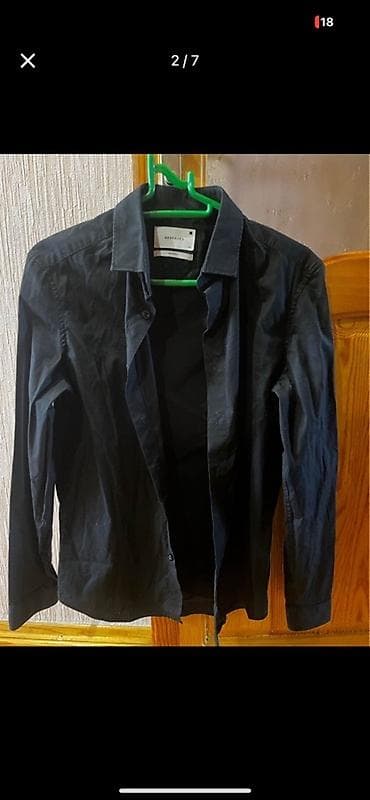 Sviterlər: Kişi geyimlərindən ibarət set - Zolaqlı trikotaj sviter: mavi — 4