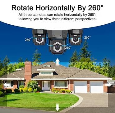 atv plus wifi: Üçlü Açıq Hava Wi‑Fi Təhlükəsizlik Kamerası - 3 linzalı dizayn: Hər — 6