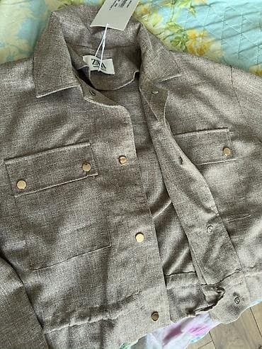 beli: ZARA iki hissəli dəst – jaket və şalvar - Rəng: bej/taxta-qəhvəyi — 2