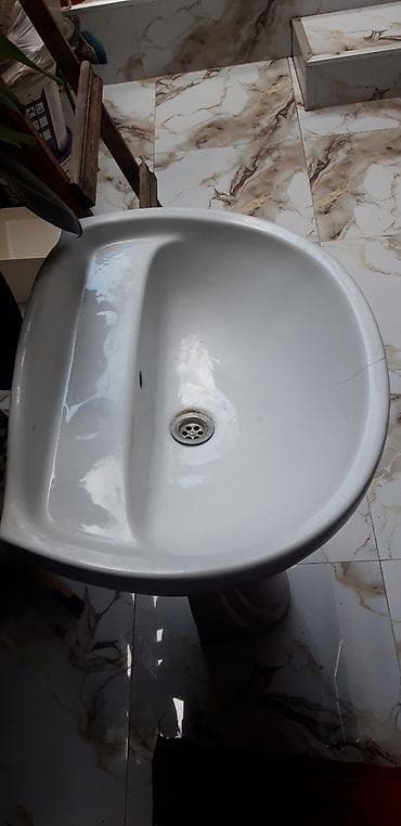 canaqlar: Farfor umivalnik (piedestal ilə) - Material: yüksək keyfiyyətli — 3