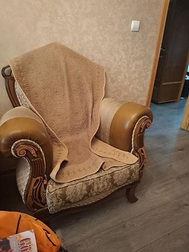 стиль прованс мебель: Klassik üslubda qonaq otağı mebel dəsti - Material: keyfiyyətli ağac — 6