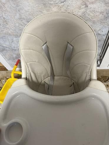 детский монеж dwingler: Uşaq yemək stulu - Rəng: ağ/krem - Material: plastik konstruksiya — 3