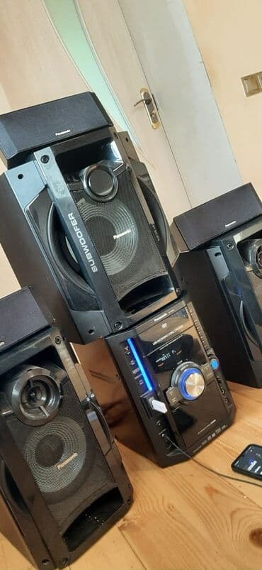 купить бу кондиционер: Panasonic markalı qara rəngli musiqi mərkəzi, güclü səs təcrübəsi üçün — 1