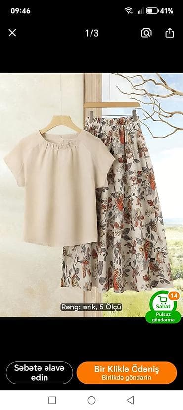 hacar desdi: Plus size-friendly iki hissəli dəst – nəfəsalan parça, elastik bel — 4