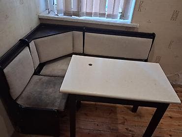 Divan və masa dəstləri: Təcili satılır❗ Künc divan (bazalı) 105sm×150sm Stol və 2 oturacaq — 1