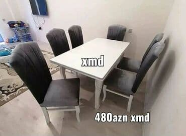 Masa və oturacaq dəstləri: Qonaq otağı üçün, Yeni, 6 stul — 3