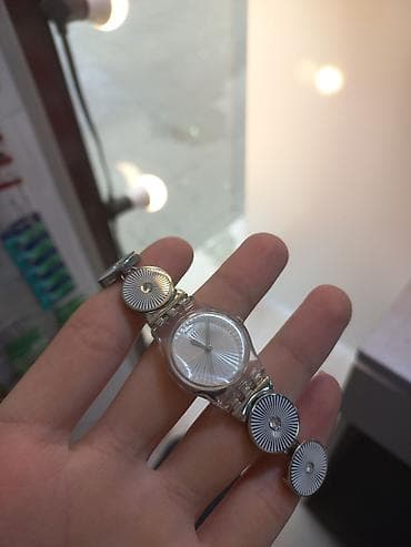 baki saati: Qol saatı, Swatch, rəng - Gümüşü — 3