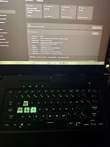 oyun noutbuku: ASUS TUF Dash F15 (FX516PE, TUF516PE) oyun noutbuku - Prosessor — 4