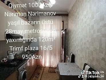 Nariman Nərimanovda, Yaşıl Bazarın üstü, 28 May metrosuna yaxın