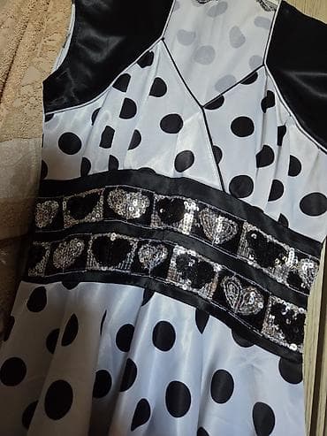 smart saat iphone: Qara-ağ xallı qadın geyimi – midi uzunluqda şifon/saten effektli — 2