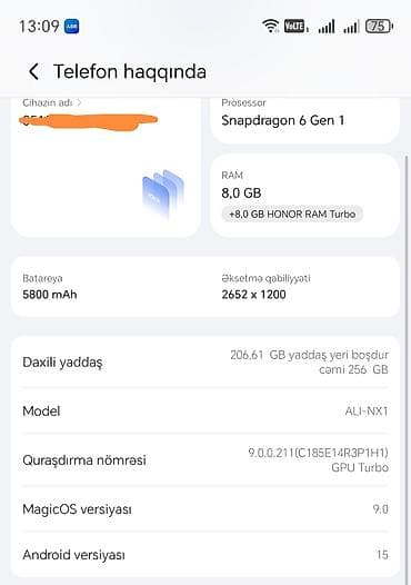 Honor 256 GB, rəng - Qara, İki sim kartlı — 3