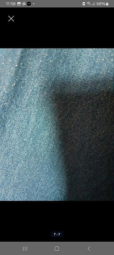 женские джинсовые жилетки: Qadınlar üçün cins köynək- pencək - Material: orta qalınlıqda denim — 4