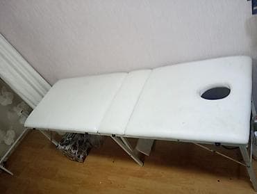 massaj stolu: İşlənmiş, Masaj kuşetkası, Qatlanan, rəng - Ağ — 2