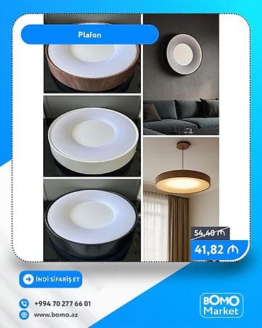 🔥 Plafon ✅ Marka: No Brand ✅ Rəng temperaturu: 3000K, 4000K, 6000K ✅