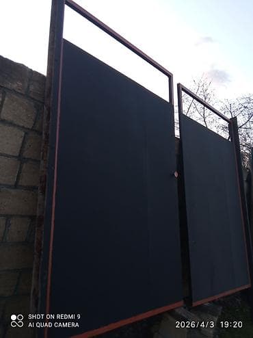 qapi darvaza: İşlənmiş Dəmir Həyət darvazası, Mexaniki, Qapı ilə, rəng - Qara, Kredit yoxdur, Ödənişli çatdırılma — 2