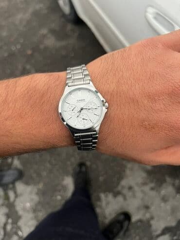 qadin pencekleri: Qol saatı, Casio, rəng - Ağ — 3