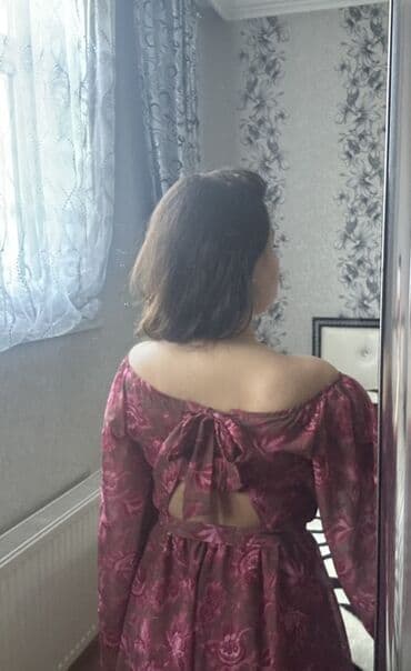 Kişi Geyimləri: Qadın şifon kombinezon - Rəng: qızılı-bənövşəyi tonlarda çiçək — 3