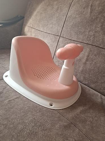 Uşaq üçün vanna oturacağı - Rəng: açıq çəhrayı/ağ - Material: möhkəm — 2