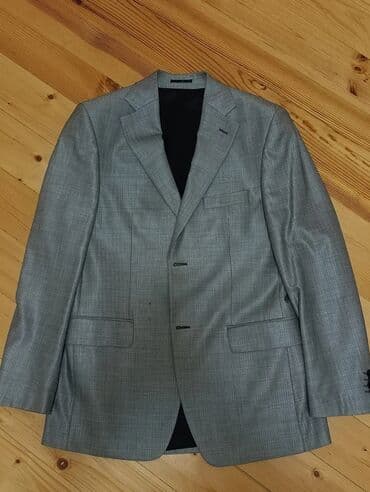 dəri zamşa kişi gödəkçəsi: Pencək, Damalı, M — 2