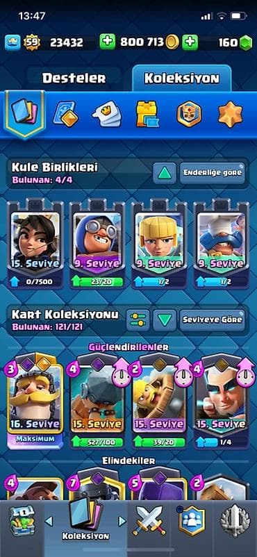 pul kolleksiyası: Clash Royale hesabı – yüksək səviyyəli kolleksiya - Kral səviyyəsi — 2