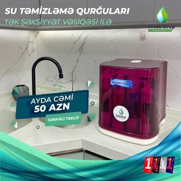 su filtir: Waterday Su filtrləri. * Tək şəxsiyyət vəsiqəsi ilə, * Hissə-hissə — 1