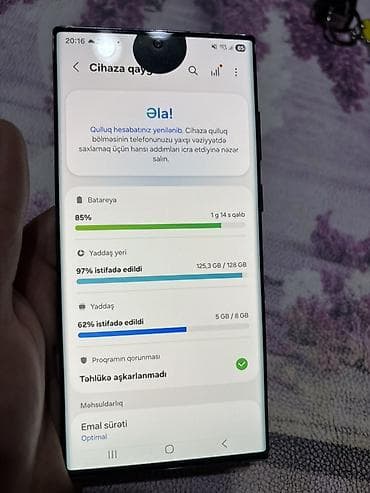 ayfon 17 dubay: Samsung Galaxy S22 Ultra, 128 GB, rəng - Qara, Sensor — 1