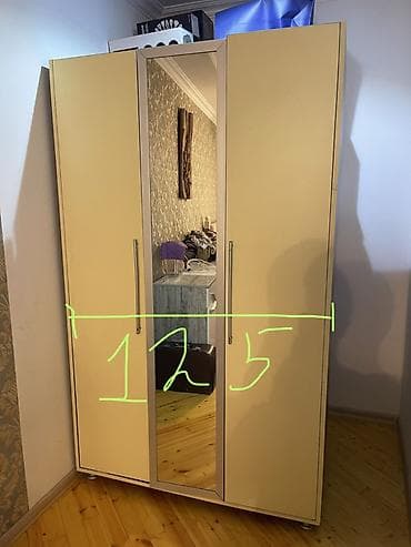 tək dolablar: Üç qapılı paltar şkafı - Ölçülər: hündürlük 195 sm, en 125 sm — 2