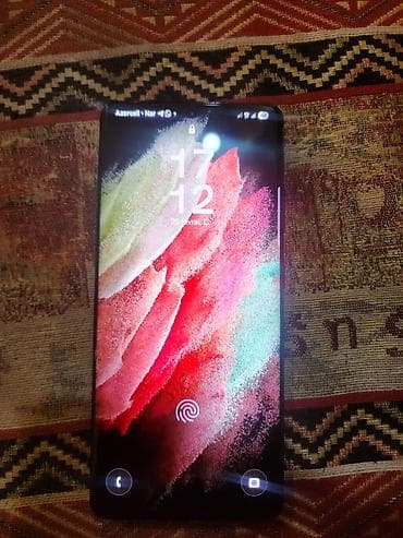 tel halva: Samsung Galaxy S21 Ultra 5G, 256 GB, rəng - Qara, Sensor, Barmaq izi, Simsiz şarj — 5
