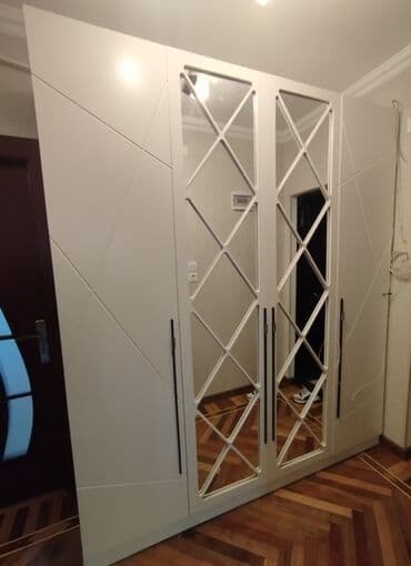 künc şkaf: Yeni, Açılan, 4 qapılı Künc dolab, Qarderob, paltar dolabı — 5