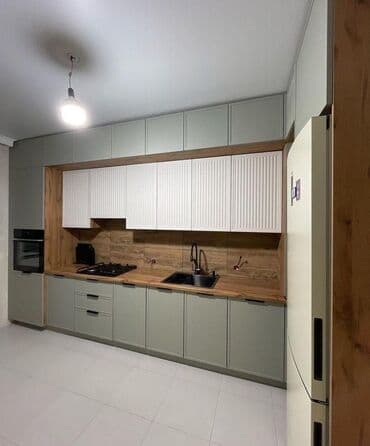 мебель на заказ шкафы: Sifarişlə mətbəx dəsti, Özü çəkən petlələr, MDF, Kredit yoxdur, Pulsuz çatdırılma — 3