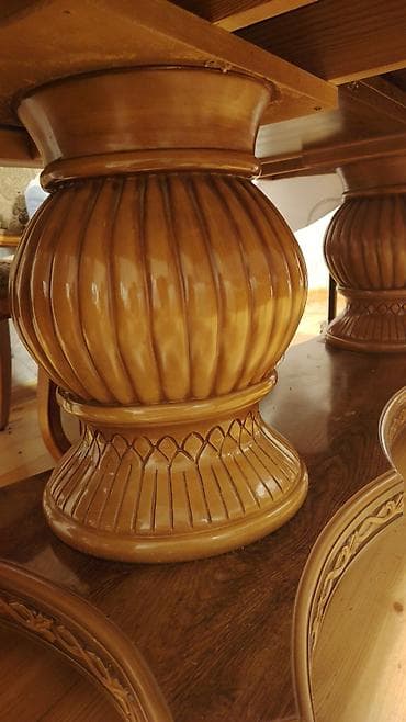 Mebel: Qonaq otağı üçün, Açılmayan, Dördbucaq masa, 8 stul — 4