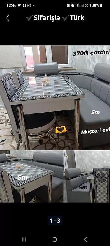 Masa divan oturacaq yeni