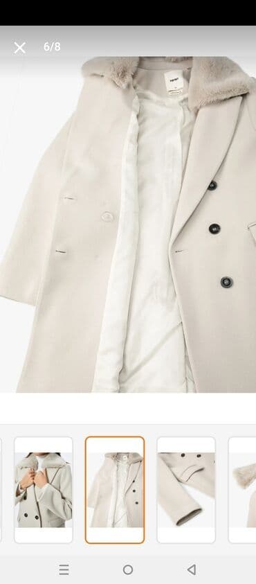 qadınlar üçün təbii dublyonkalar: Palto, S, rəng - Bej — 3