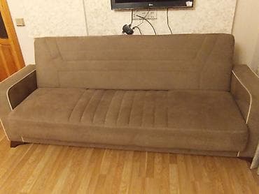 uşaq üçün divan: Qəhvəyi rəngdə transformasiya olunan divan - Model: Venzana (arxa — 1