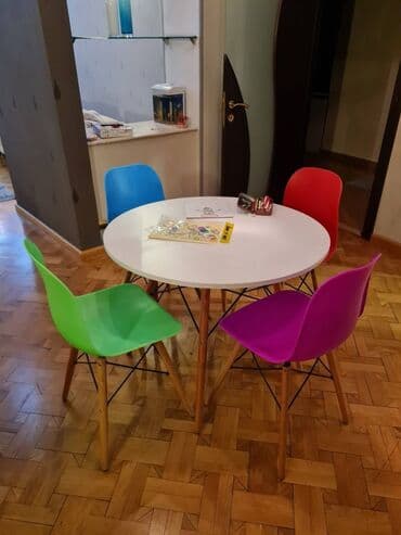 iran kafeli: Mətbəx üçün, Yeni, Açılmayan, Yumru masa, 4 stul — 3