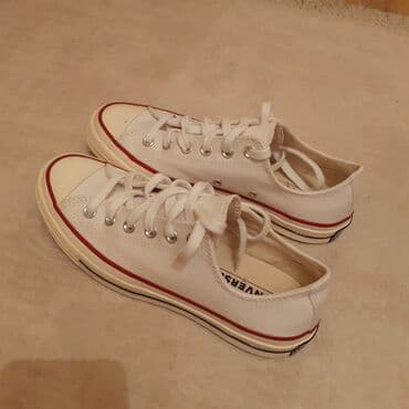 женские кеды converse chuck taylor: Размер: 39, цвет - Белый, Б/у — 1