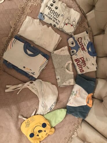0-3ay oglan uwaqlari ucun geyimler. Hamisi birlikde 20azn. Bebetto ve