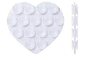 qara urek sekilleri: Ürün: Ürək formalı silikon divar/şüşə vantuz paneli - Material — 1