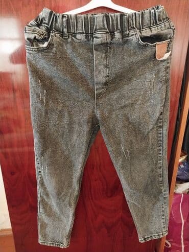 купить детскую коляску бу: Uşaq üçün daş yuyulma effekti olan boz-ci̇ns şalvar - Brend/etiket — 1