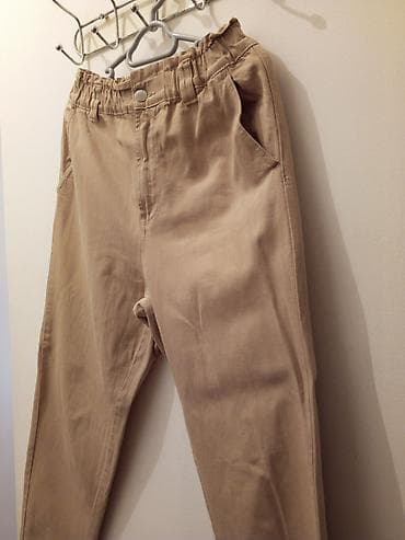 kambat şalvar: Bej rəngli qadın şalvarı - Model: Konusvari kəsim, yuxarıdan bir az — 2