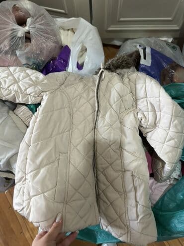 paltarı: Uşaq qış geyimləri dəsti - Qış kombinezonu: boz rəngdə, üzərində — 8