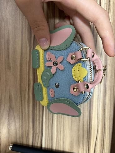Rəngarəng mini aksessuar/kiçik çanta–açarliq - Material: teksturalı — 1
