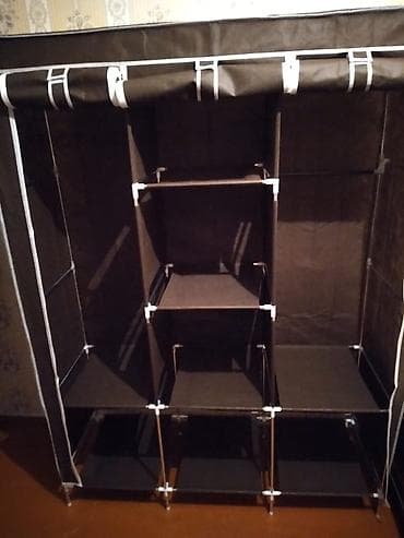 Portativ parça dolab - Rəng: qəhvəyi (açıq/qapalı ön örtük zolaqlı) -