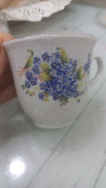 restoran qablari: Fincanlar, rəng - Ağ, Keramika, 1 əd, Çexiya — 1