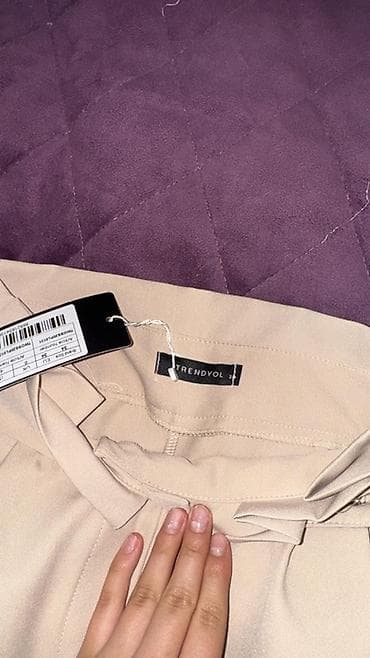trapes salvar: Şalvar, Zara, S, M, rəng - Bej — 2